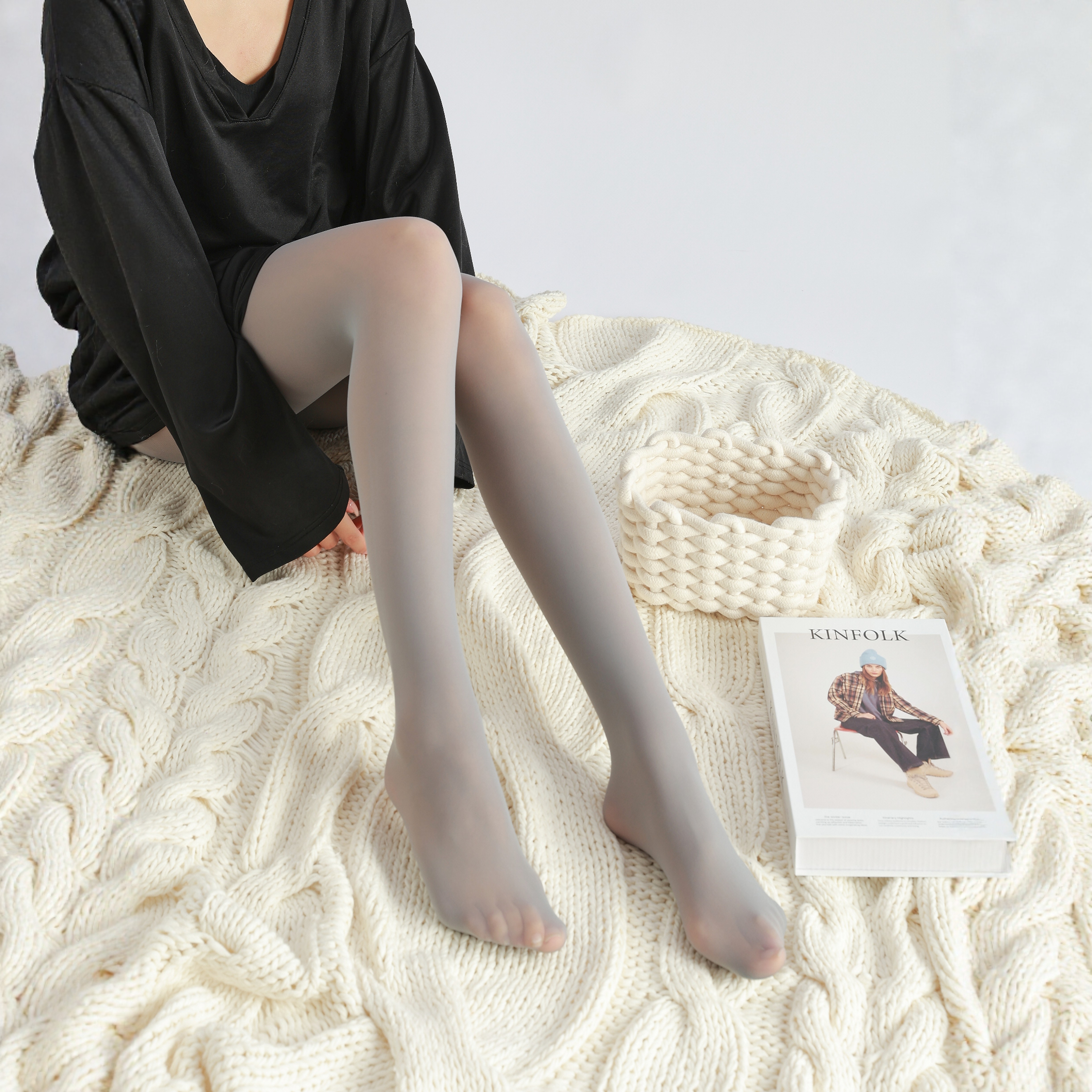 BeVista[烟浔2.0]20D轻薄天鹅绒遮瑕美肤无缝裆脚尖透肤色连裤袜