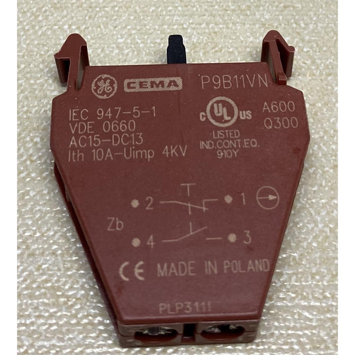 P9B11VN P9B10VN P9B01VN 美国通用电气 GE ge CEMA 按钮开关触点