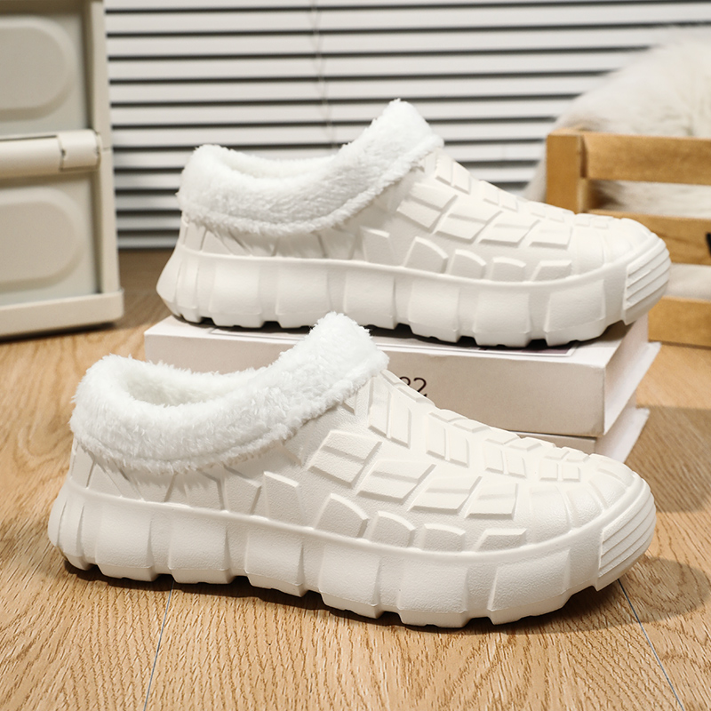 海峡虎士新款加绒防水棉拖鞋