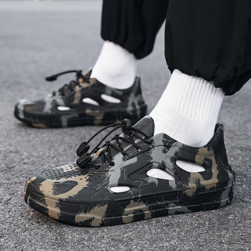 海峡虎防滑休闲板鞋男款夏季沙滩男士拖鞋外穿运动耐磨开车凉鞋