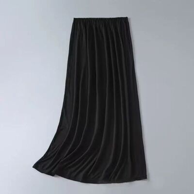 防走光纯色百褶安全裙