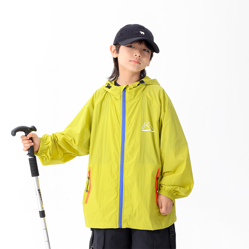 儿童防晒衣2025夏季新款山系男童防晒服透气男宝宝户外连帽外套潮