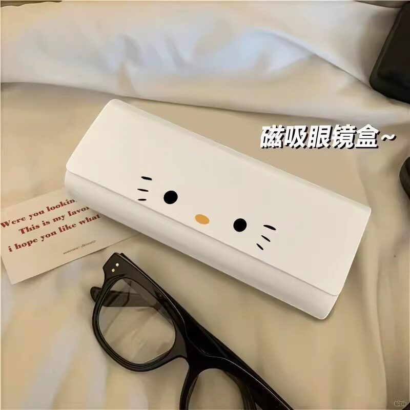 眼镜盒可爱便携框架近视眼镜收纳盒抗压防摔卡通情侣大容量