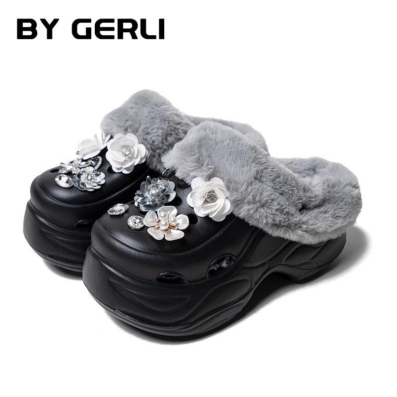 增高跟网红外穿7cm棉拖鞋BYGERLI