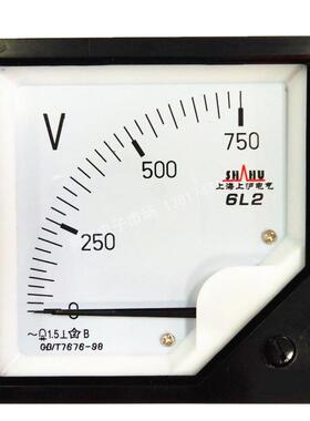 6L2 750V 交流电压表 800V 指针式直接 AC750V 1000V 80*80mm开柜