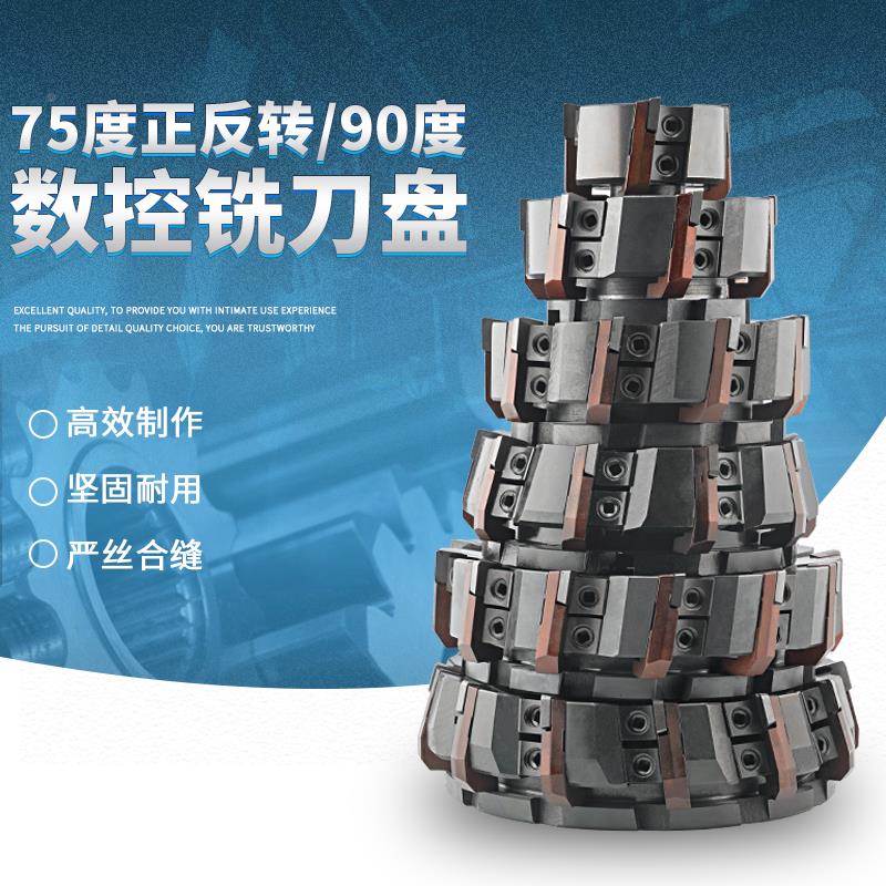 常州重型刀垫式双压块可转位铣刀盘GMA75度ZMA90度平面粗铣铣刀盘