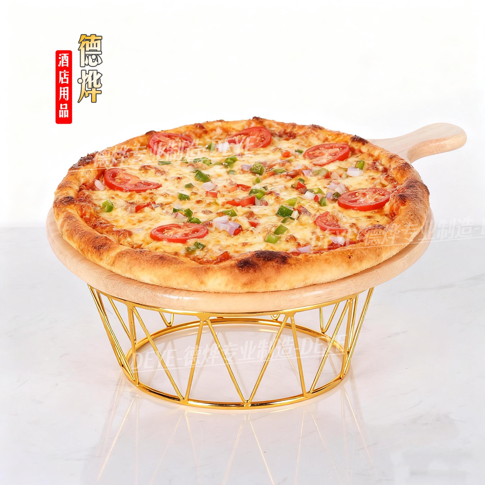 自披萨木托盘牛扒盘西式点助盘心西餐专002用盘牛热排板食品保温