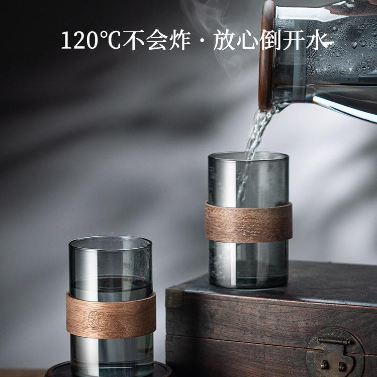 玻璃耐温高中专式杯子家用喝水咖啡果汁杯套装杯办KKBLB-00公室泡