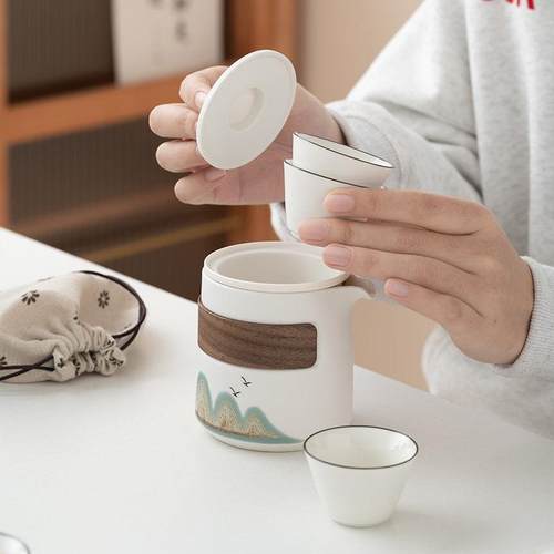 烧水旅行可携式具户壶外快茶客杯小套装茶艺喝JNG茶随行一壶功三