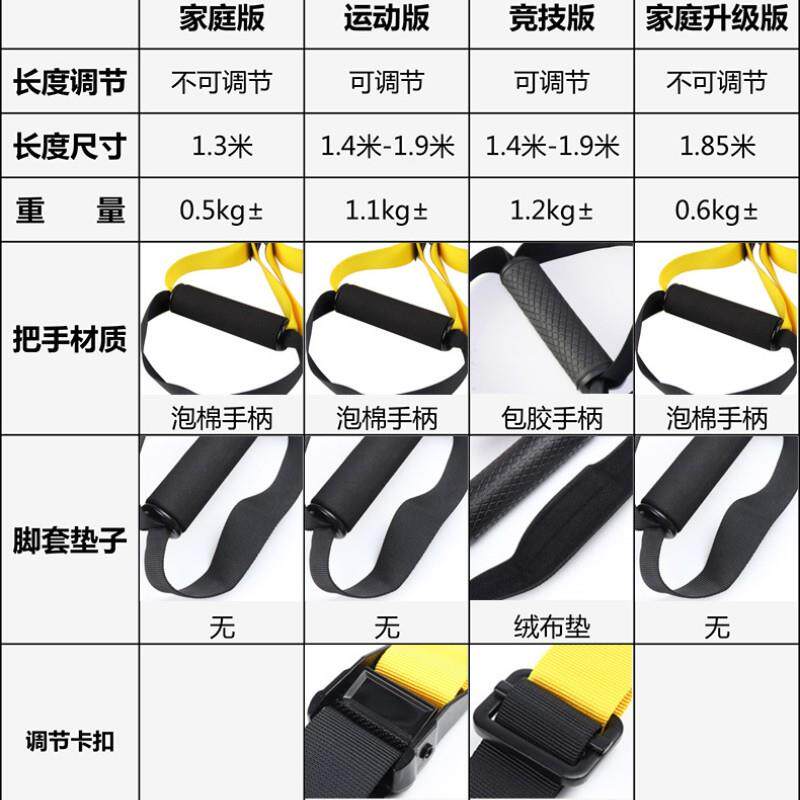 悬挂训练拉力带拉式器拉力绳瑜伽带健身器材悬吊家用阻Y1017力带