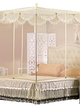 蚊帐支架加粗三开门拉链1.41纹.5/18/m床家.用卧YJN1207室加厚加