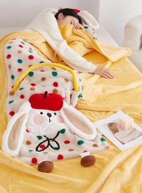 两用抱毯四季午枕睡枕NXO汽车沙发办公室卡通可爱靠垫头毛毯午子
