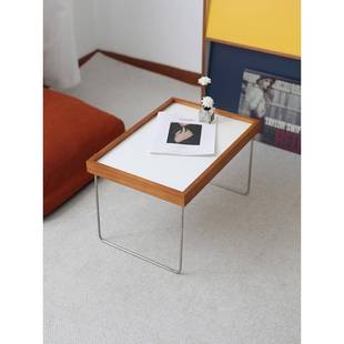 北窗欧ns沙发边几桌中古包豪斯不锈钢床上极简小子飘矮桌87878787