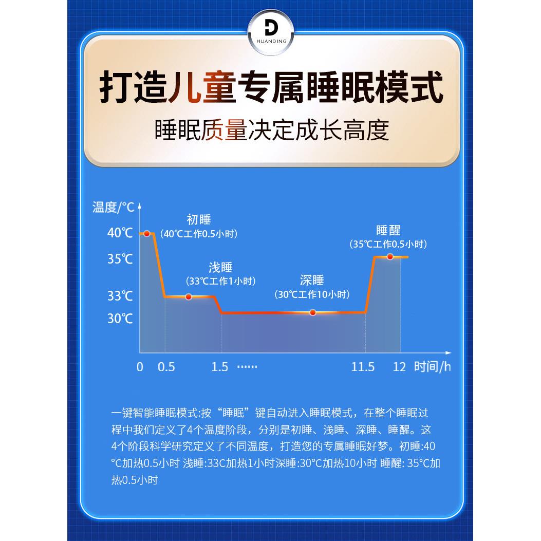 单儿童水家暖毯电热毯专用婴儿小电床垫双双控制HD-2210床庭安全