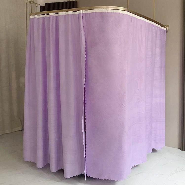 定制打墙U型导轨蚊帐支架美容院摩墙隔挂断帘子床诊所VMK位医按院