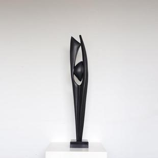 奢抽象几何雕塑视件样板房轻QXM售楼处酒店客厅玄关柜艺术电柜饰