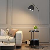 卧物室床头灯一体落地灯DJ 边几置架轻奢风饰 8284客厅沙发旁柜装