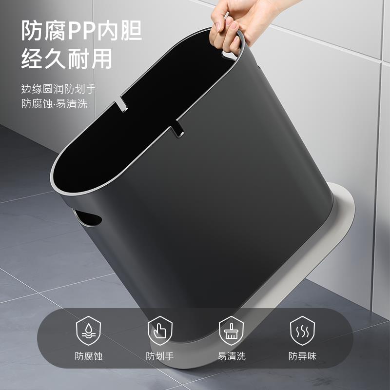 纸垃圾桶化妆马桶专用卫生纸桶LSR234W家用所2厕025新室款带盖子