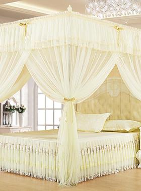 蚊帐家用20支2新款1三顶门不锈钢架HHYY-141方宫廷落地1.5/1.8m米