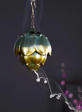 薰吊挂家倒流香炉香镂香空悬空香用球lp32688檀香沉香盘炉覆古禅