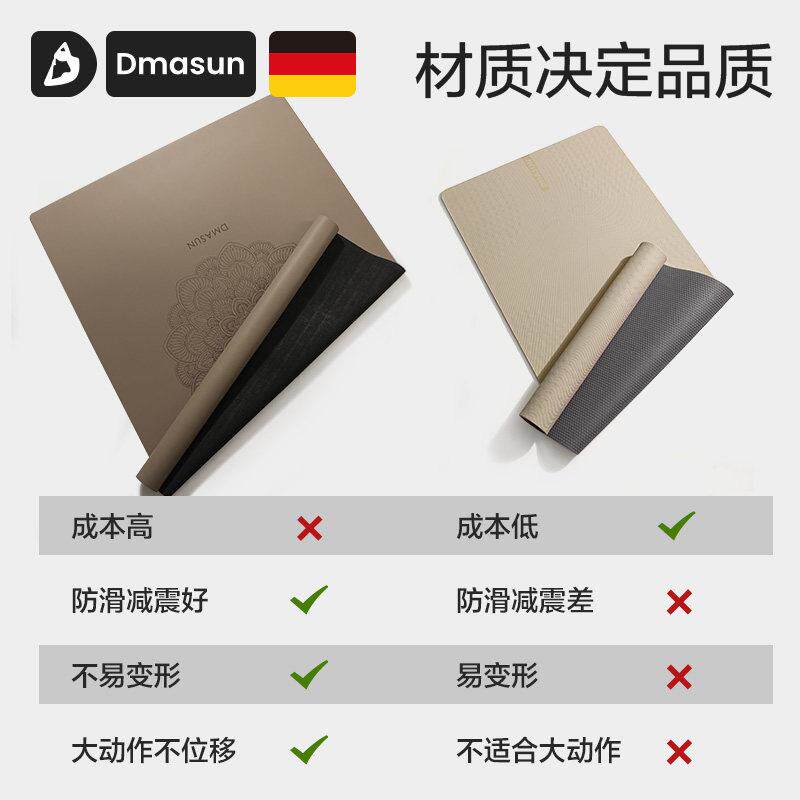 橡胶跳操垫加宽双人瑜珈运垫健垫身隔音滑防震防动瑜珈DMS20231子