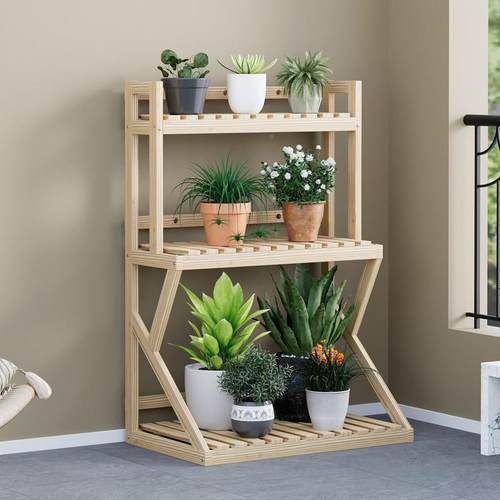 花多架子实木质多层简约室内阳5台客厅肉落地式防腐置物架01款202