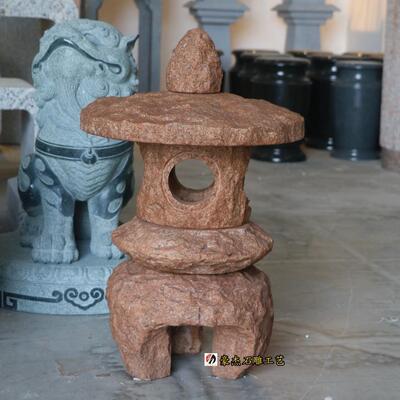 户外仿古石灯庭笼院雕日式庭院石头灯天园SD028然石灯笼林景观造