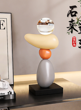 速发石来运转电视柜艺厅高档轻术摆件办公室客奢酒柜玄关柜家居装