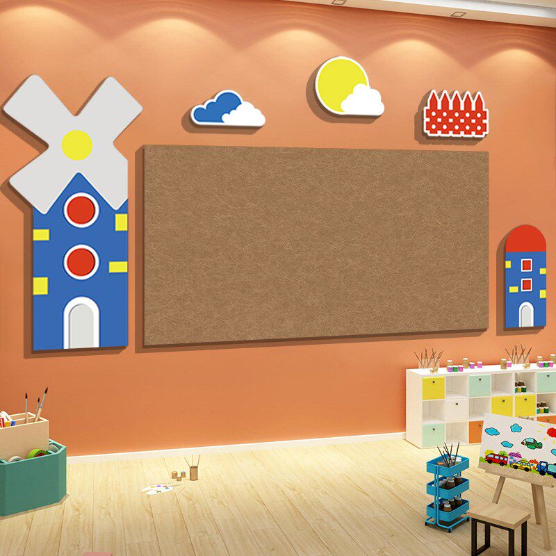 速发幼儿园环创主题墙成品毛毡板墙贴装饰挂管班画术美室楼梯走廊