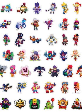 速发110张wl Stras荒野乱斗涂鸦贴纸装饰手机电脑贴画