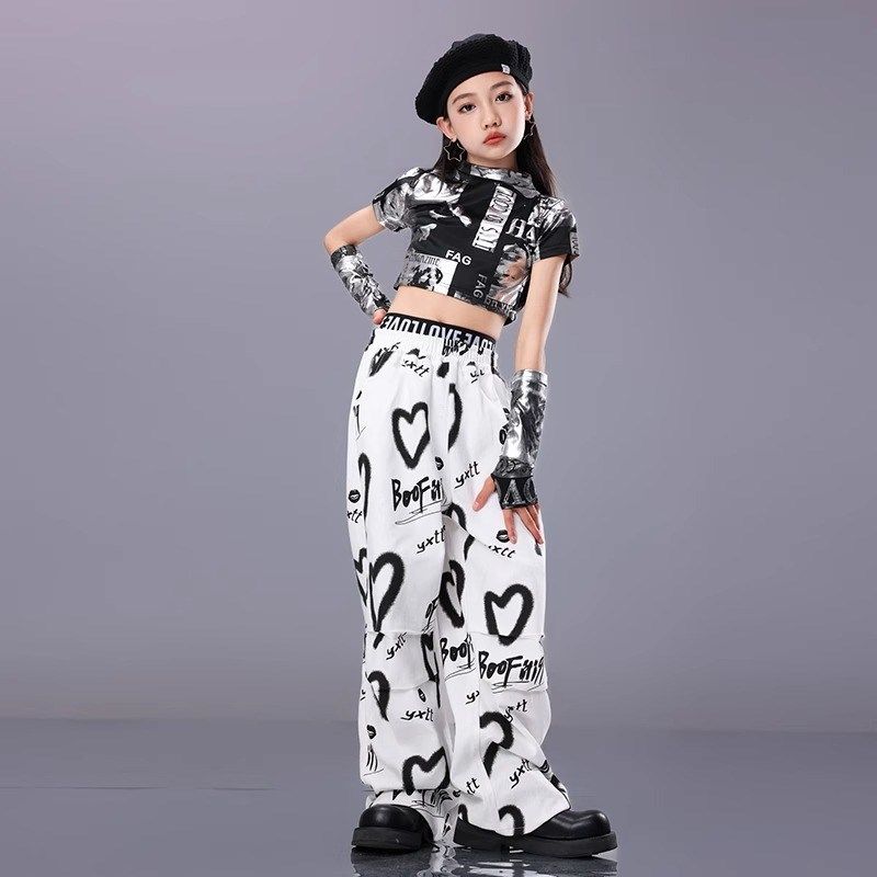 速发爵士舞裤子服装潮酷少儿演出服甜酷团a片j亮zz模特台T走秀潮