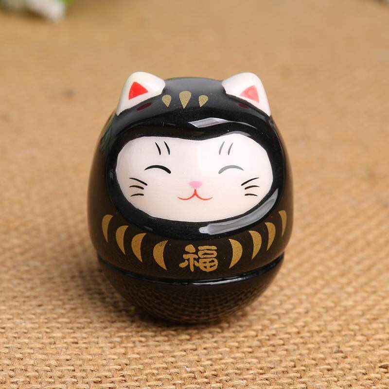 速发好看的小玩意创意陶瓷招财猫小玩意摆件不倒翁玩具可爱猫咪饰