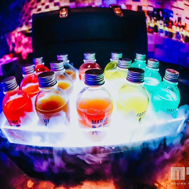 速发酒吧试管酒架发酒干冰底座创意发光鸡尾光液器器皿容氮盆