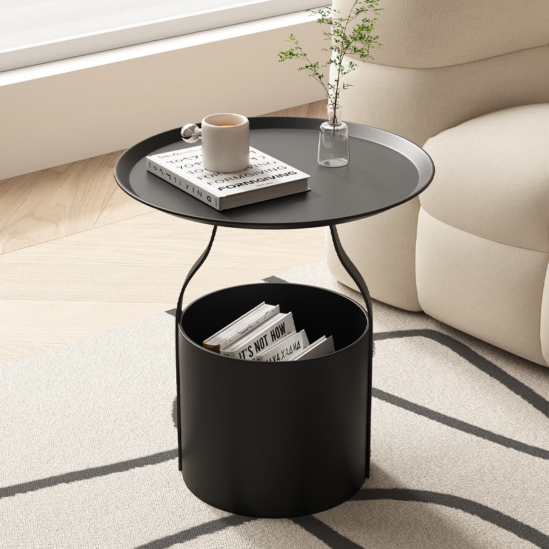 速发沙发边几可移动茶物小桌子简约台小圆桌卧室床头置几架