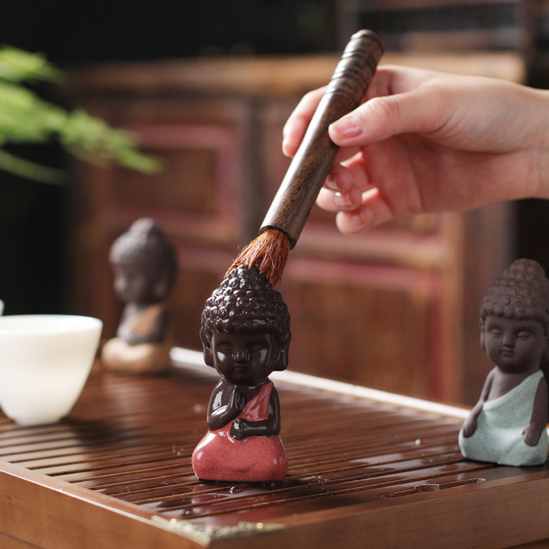 速发茶宠摆件小和尚功夫茶具零配件可养茶桌茶台福禄寿茶道茶玩零