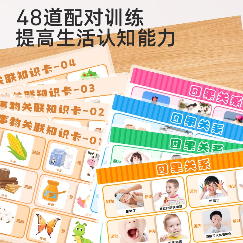 速发因果关系事物关联儿童逻辑认知思维判断幼儿园语言区益智玩教