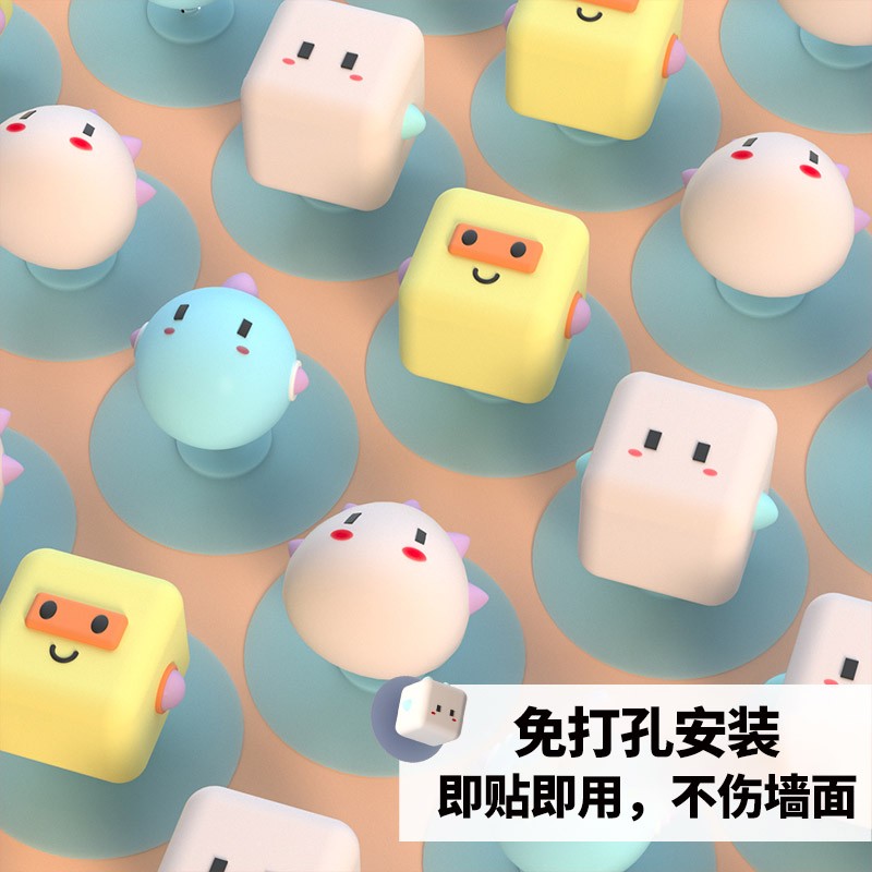 速发重爱挂钩强力粘胶创意风少壁挂免打承墙壁贴钩孔可粘钩