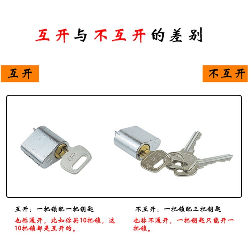 速发防火门锁芯锁通用型管井锁安全通道逃生门通开铜锁芯