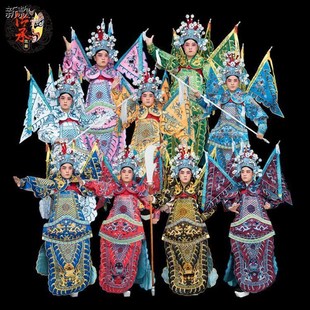 速发戏曲京剧男靠豫剧大生武生男大靠男靠服装 电 武靠将军男大靠