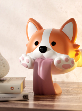 速发面汽柯基柴犬创意舔狗办公室桌可摆件爱车中控台摆件男朋友礼