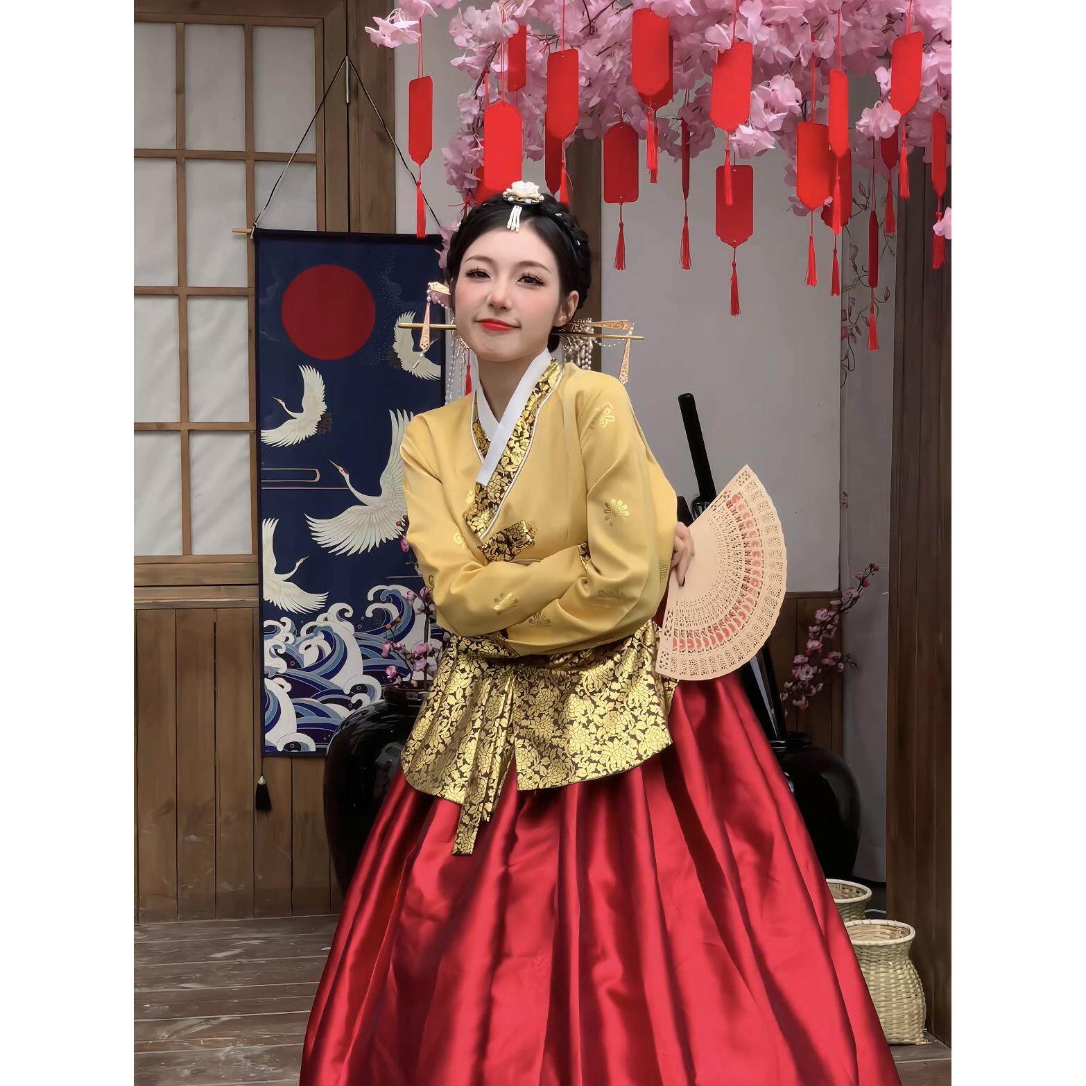 新款延吉公主韩服传统朝鲜民族服装女宫廷礼服大长今演出表演套装