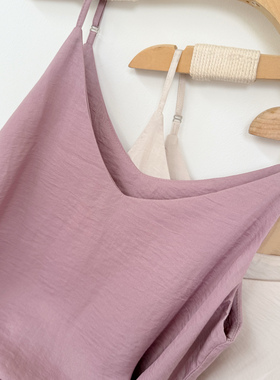 打底海岛丝打底吊带衫轻纱性感背心内搭双层