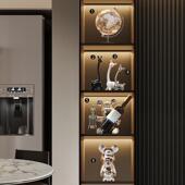 高端大气一家三口小鹿酒柜装 饰品摆件轻奢高档客厅电视玻璃柜家居