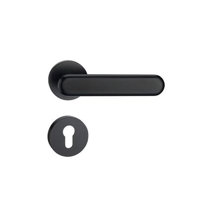 黑色锌合械金分锁磁体吸室内公寓卧门室房门机执手锁门把手