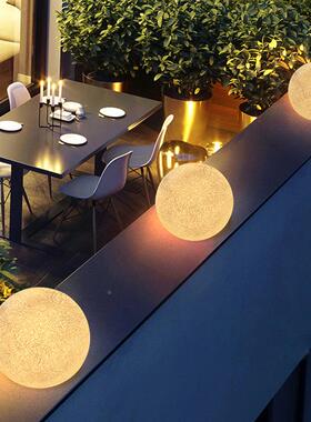 户外防水园形别墅院庭35422圆月球灯柱头花灯围墙灯大门柱灯别墅