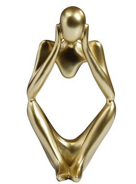 工直供左右遐想思考意者树脂书创摆件700137E客厅卧室架厂餐厅桌