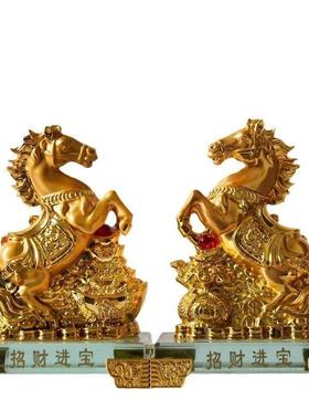 树脂马居摆马系列3件马到成功手办工家居礼公室店家铺品招财小摆