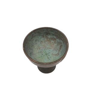 古董古玩仿杯铜老高脚花纹酒杯杯子水GW01039杯铜器乡下收物古件