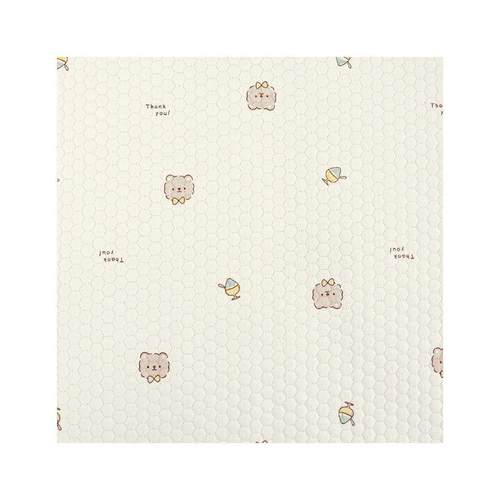 三层保暖夹棉布面料全棉夹丝布空气棉蜂窝提花彩棉印花空气层