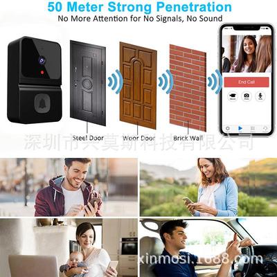 智能WI电F用I可WIFI智视门铃Z30远像程家摄头内置池可视门铃